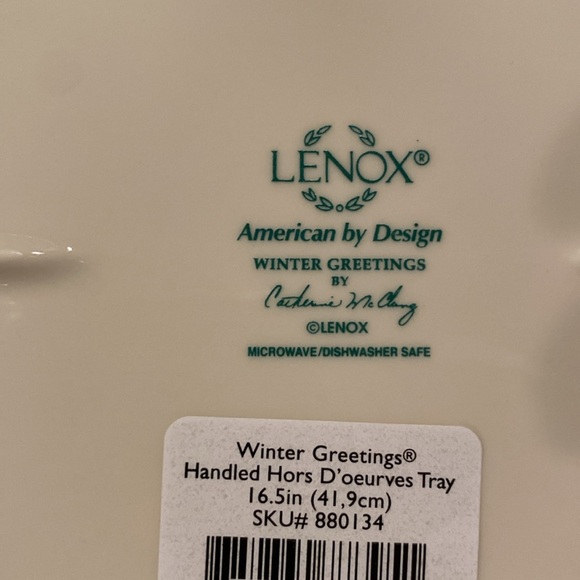 Lenox Cardinal handled hors D’oeurves tray - Picture 8 of 8